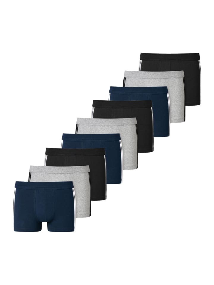 

Schiesser Ретро шорты/брюки из эластичного материала 95/5 - органический хлопок, серый/черный/синий цвет