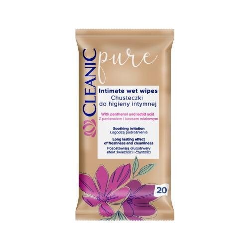 

Салфетки для интимной гигиены, 20 шт. CLEANIC Pure