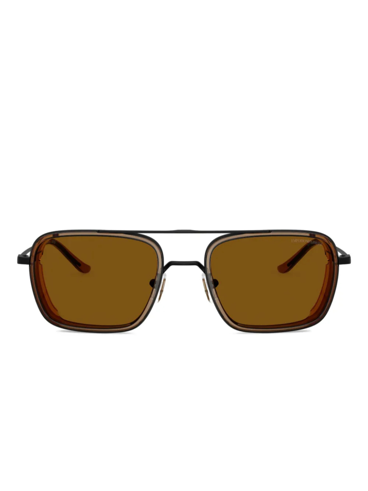 

Emporio Armani pilot-frame солнцезащитные очки, коричневый