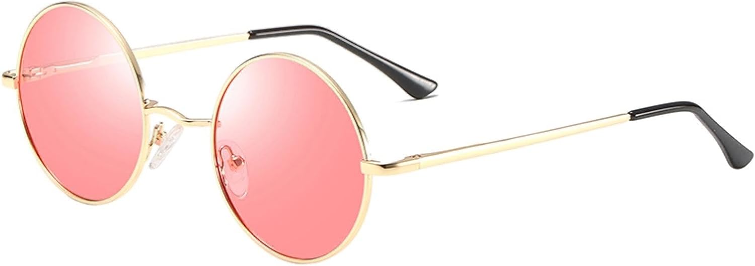 

Женские солнцезащитные очки, мужские солнцезащитные очки UV400 с поляризацией, металлическая панк-оправа, для отдыха на природе, пляжа, вечеринки VFDHN, Gold Ocean Pink