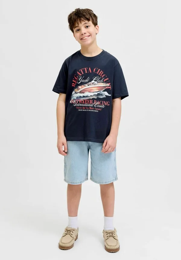Футболка, футболка для подростков, футболка с принтом Jack & Jones Junior, Sky Captain