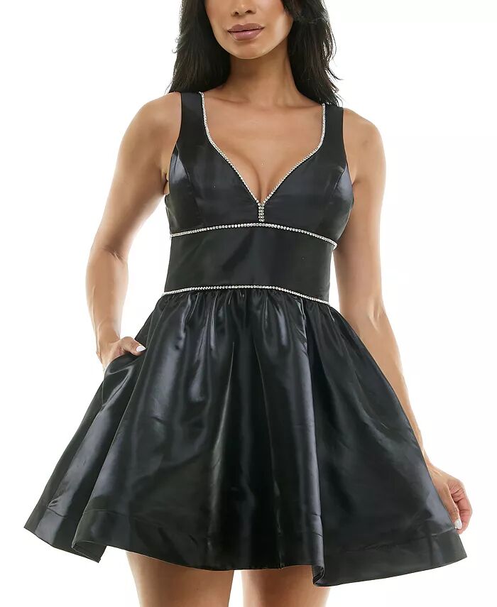 

Платье для юниоров Shimmer Fit & Flare B Darlin, черный