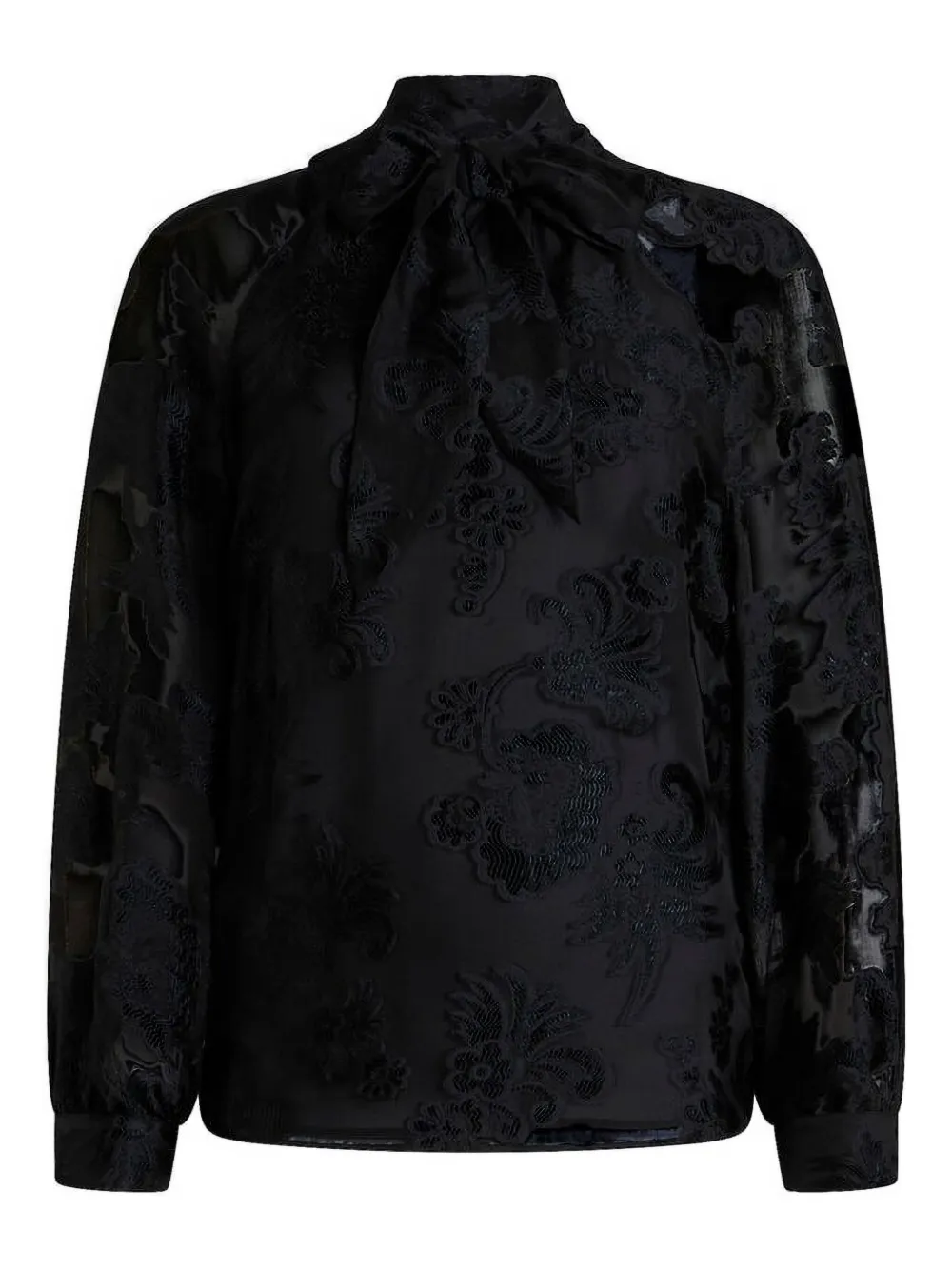 

Блузка из шифона с узором "пейсли" ETRO, черный