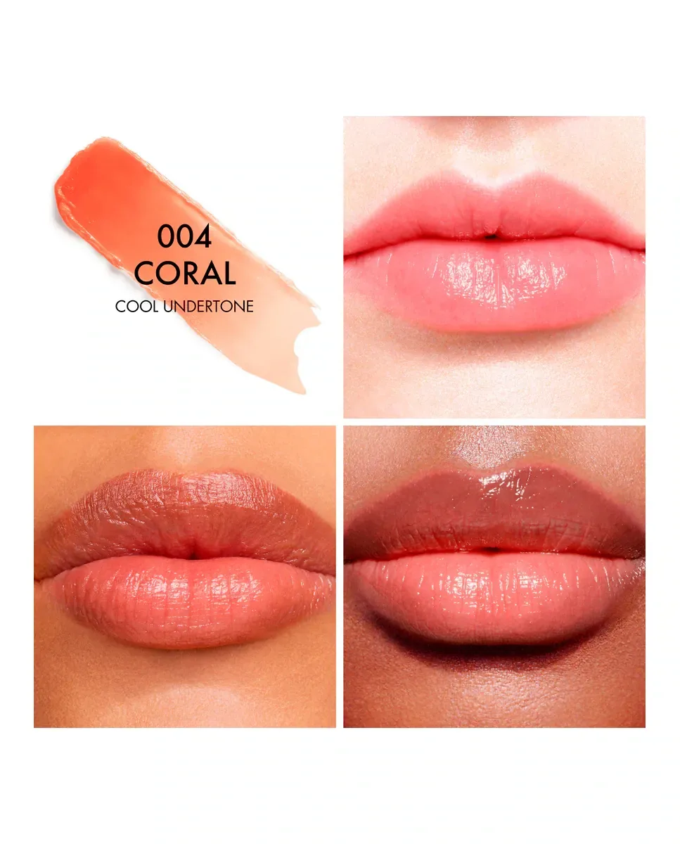 Бальзам для губ Addict Lip Glow Dior, 004 Coral Subtono Frío — фото 2