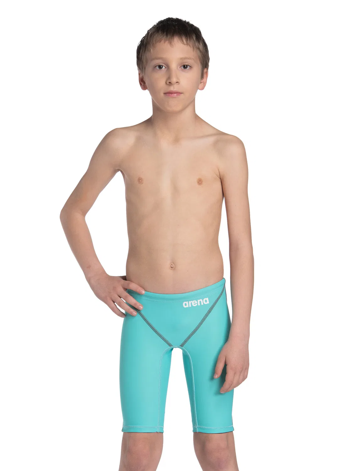 Спортивный купальник Arena Athletic Swimwear POWERSKIN ST NEXT JAMMER JR зеленого цвета — фото 3