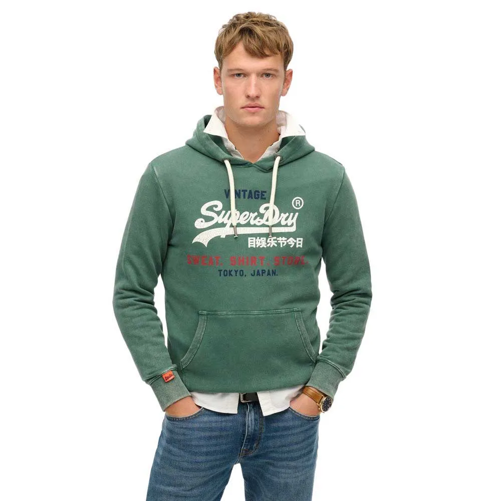 

Худи Superdry Vl Cali Relaxed, зеленый