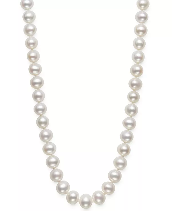 

Ожерелье из нити культивированного пресноводного жемчуга АА 18 дюймов (7-1/2-8-1/2 мм) Belle De Mer, white