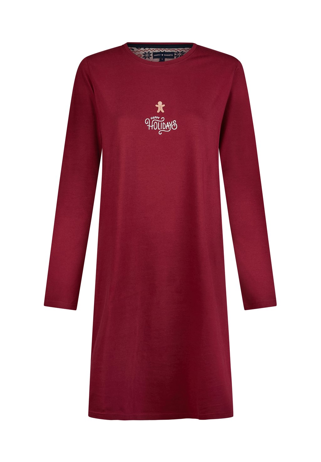 

Ночная рубашка CHRISTMAS LONG SLEEVE Happy Shorts, бордовый