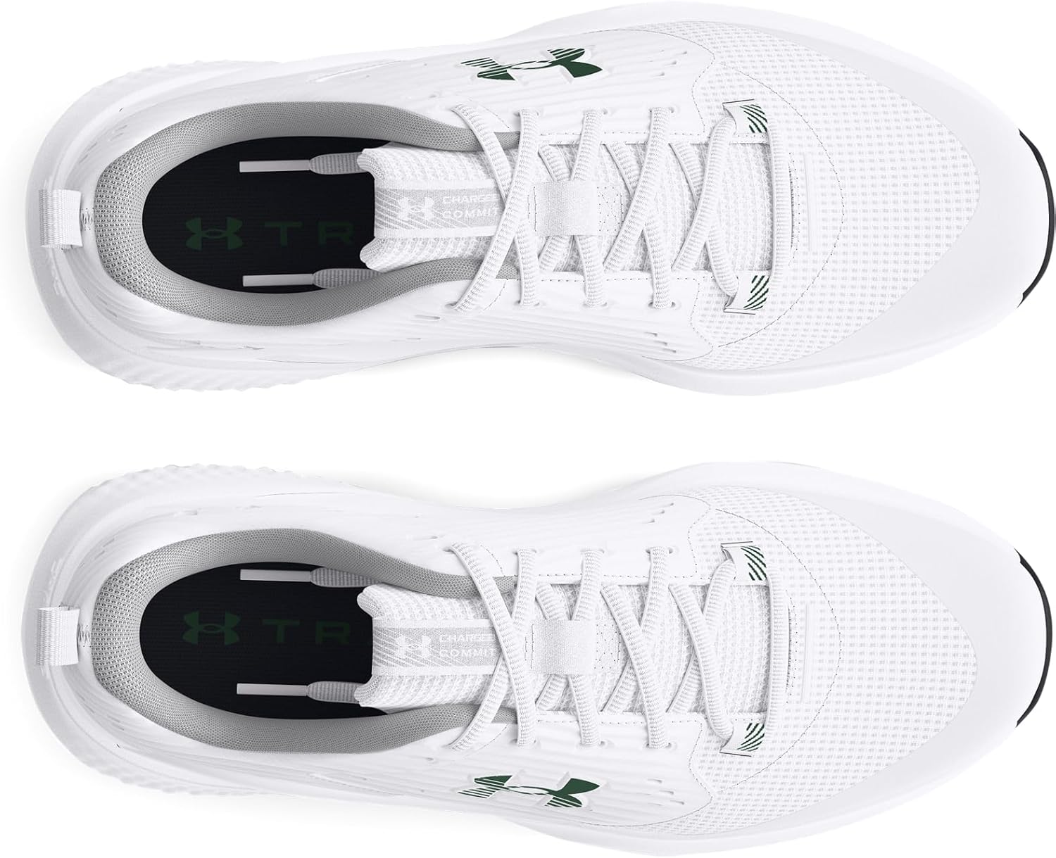 Кроссовки для тренинга Under Armour Men's Charged Commit Tr 3, белый/зеленый/серый/светло-серый — фото 2