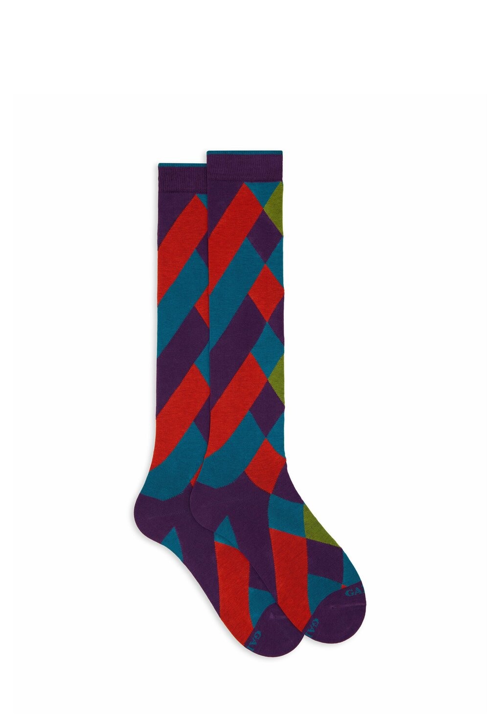 

Носки выше колена WITH GEOMETRIC MOTIF Gallo, фиолетовый