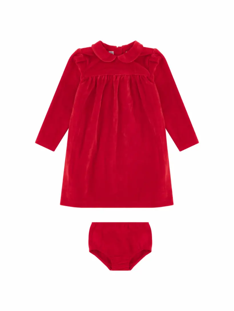 

Велюровое платье с логотипом Ralph Lauren, красный