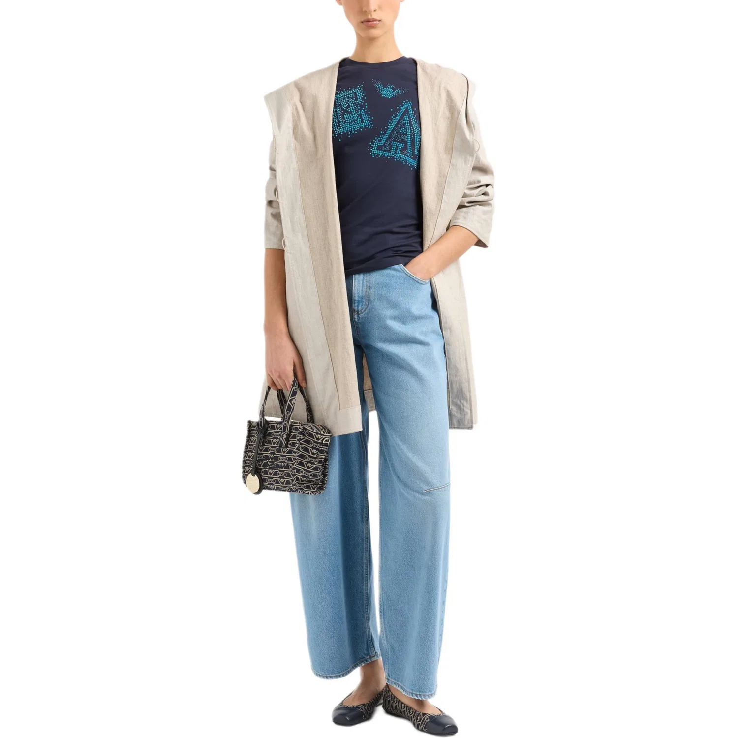 Футболка Emporio Armani EA7 Regular Fit Marine Blue — фото 3