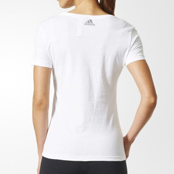 Футболка Essentials логотип футболка азиатские размеры Adidas, белый — фото 4
