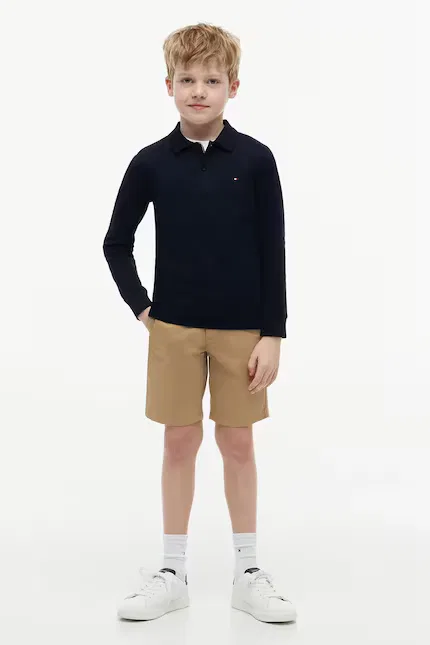 Лонгслив детский бавовняный Tommy Hilfiger, синий — фото 4