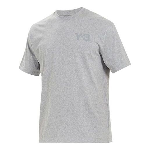 

Футболка men's y-3 casual logo round neck short sleeve gray t-shirt Adidas, серый