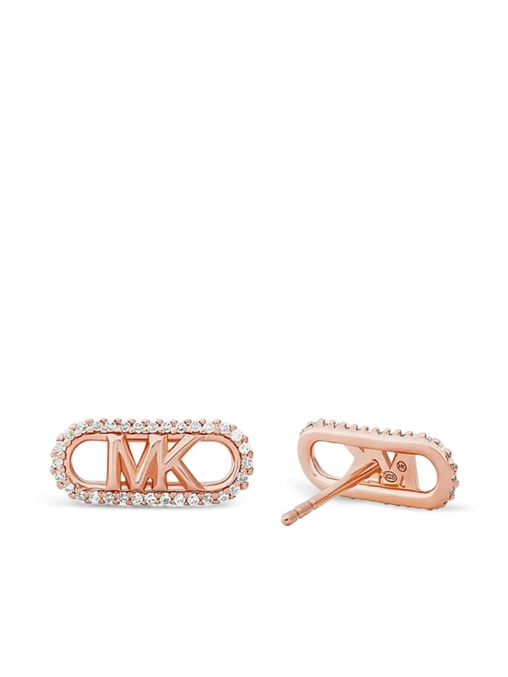 

Серьги-гвоздики Empire Link из розового золота с логотипом MK MICHAEL KORS, розовый