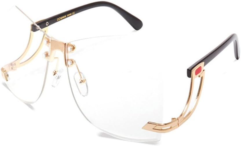 

Солнцезащитные очки без оправы неправильной формы для женщин, оправа из сплава, большие солнцезащитные очки с градиентным переходом, модные женские прозрачные очки MTZJH, 07 Trans