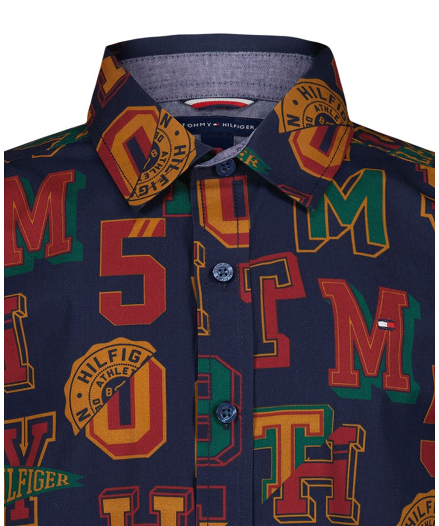Детская рубашка с длинными рукавами, размер 2T-7 Tommy Hilfiger, Navy Blazer — фото 3