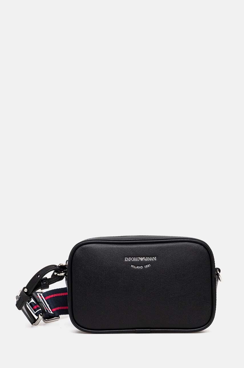 

Кожаная сумочка Emporio Armani, черный
