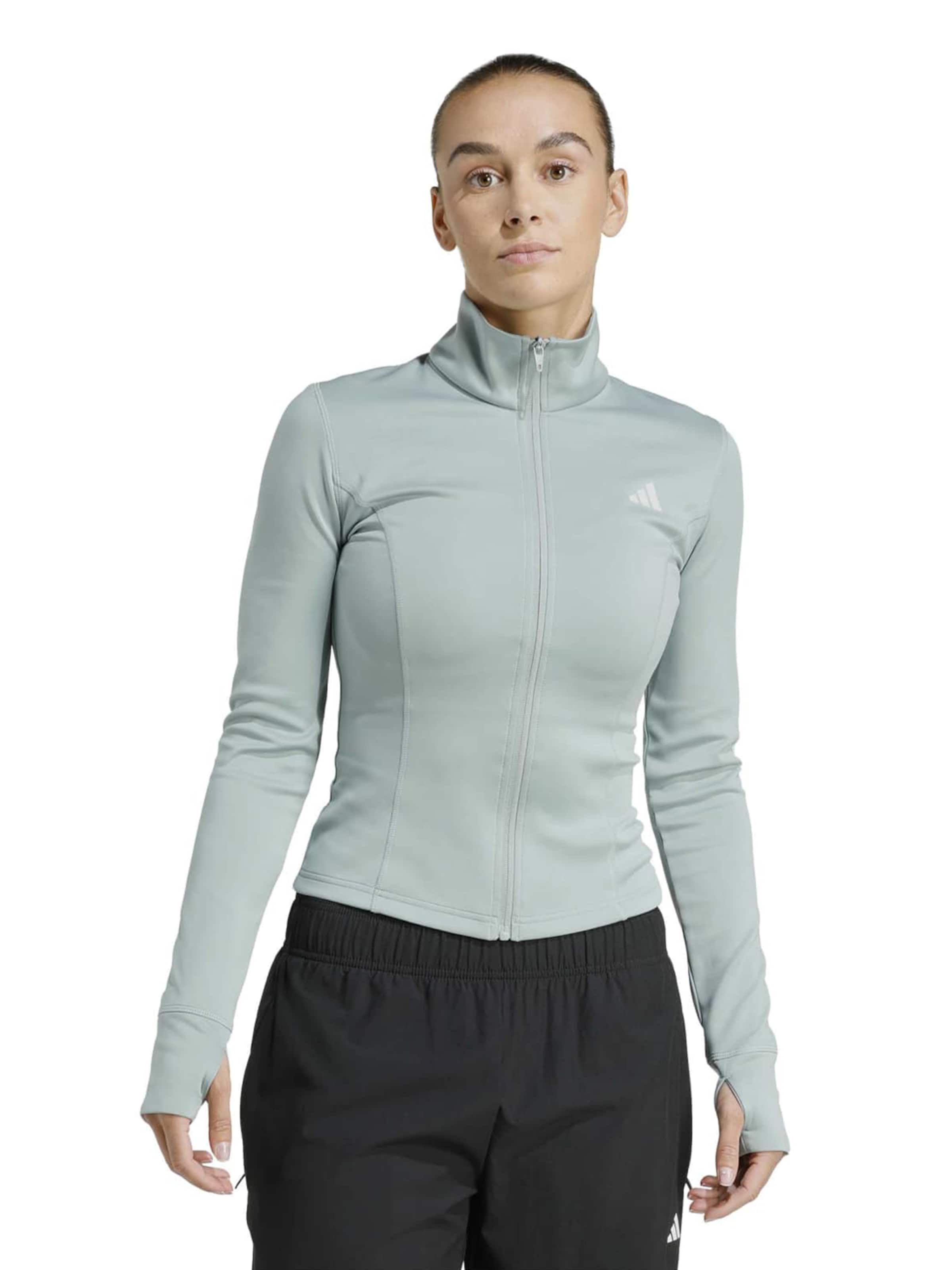 Adidas Performance Спортивный худи с молнией 'Opt Ess' в цвете Mint — фото 4
