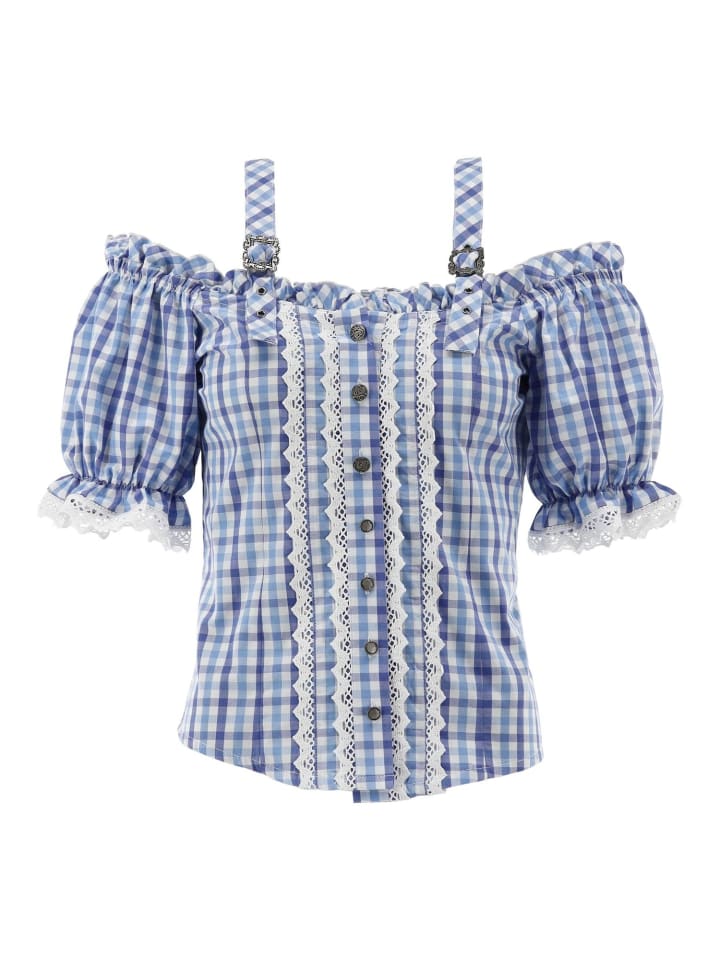 

Традиционная блузка батоя средне-синего цвета OS-Trachten