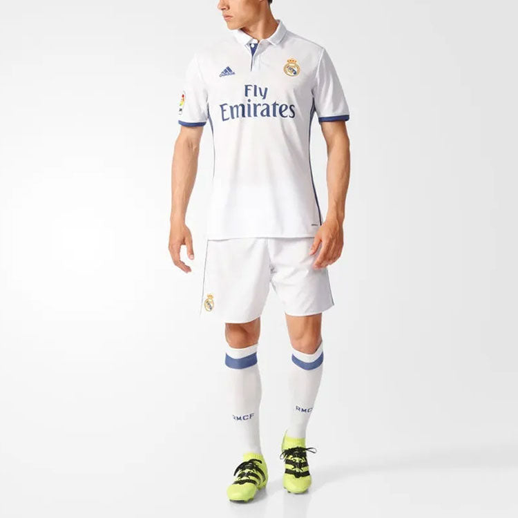 Джерси adidas real Madrid 16-17 Season Fan Edition Home Alphabet Logo Stripe Sports Soccer/Football Short Sleeve Jersey White — фото 3