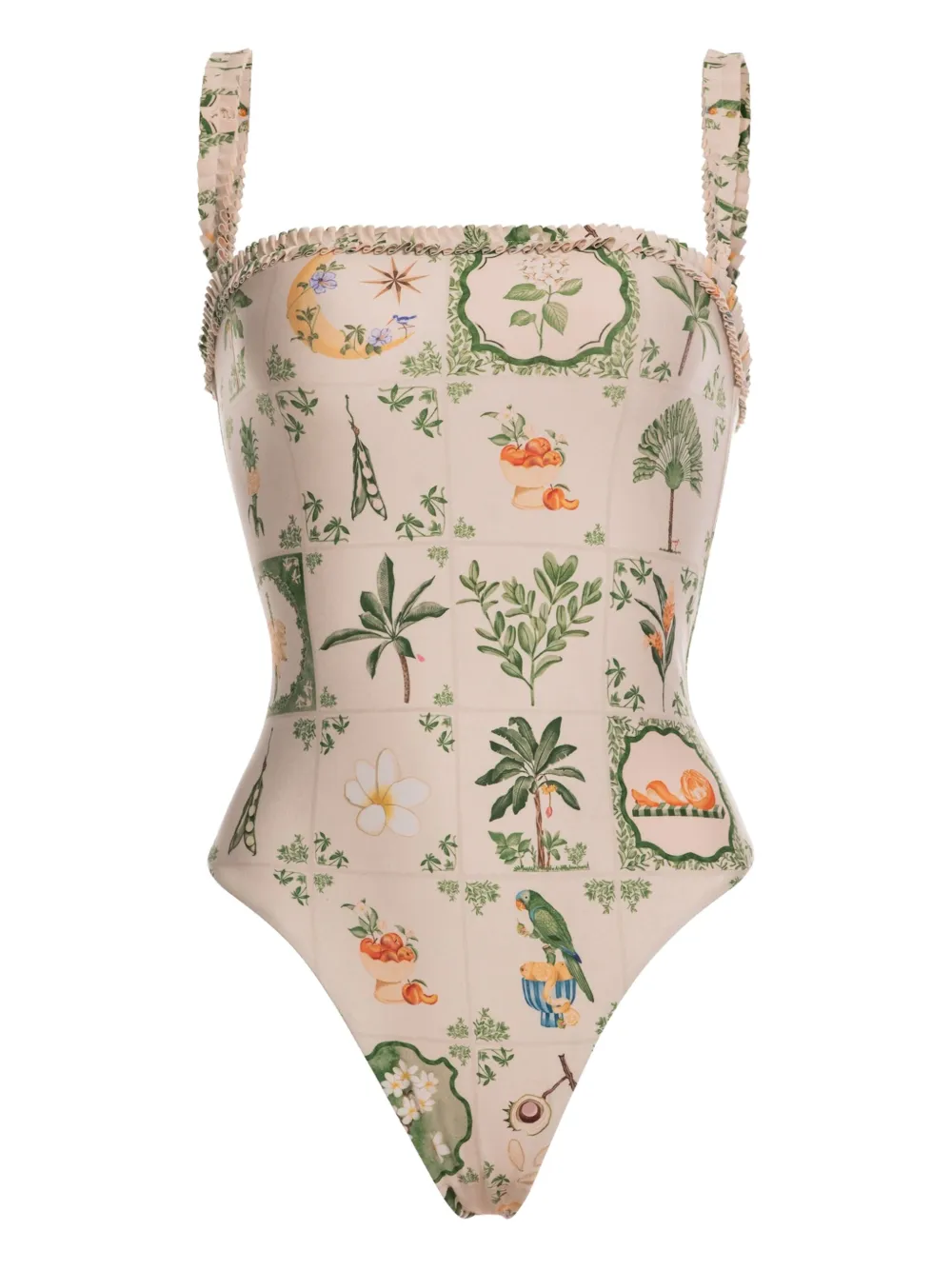 

Купальник Limón Wild с оборками и цветочным принтом AGUA BY AGUA BENDITA, белый