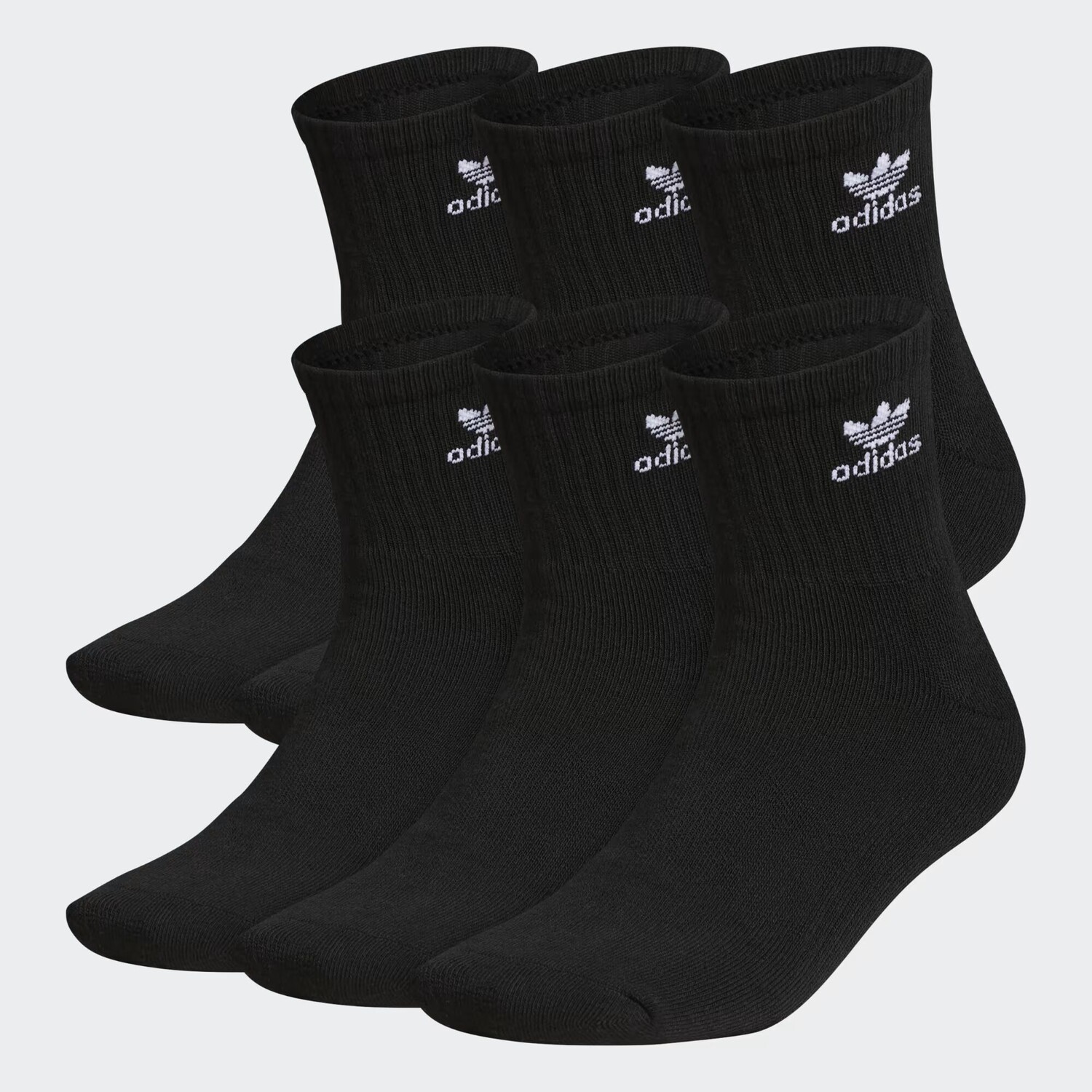 

Носки Unisex Originals Trefoil, упаковка из 6 шт. Adidas, Black White