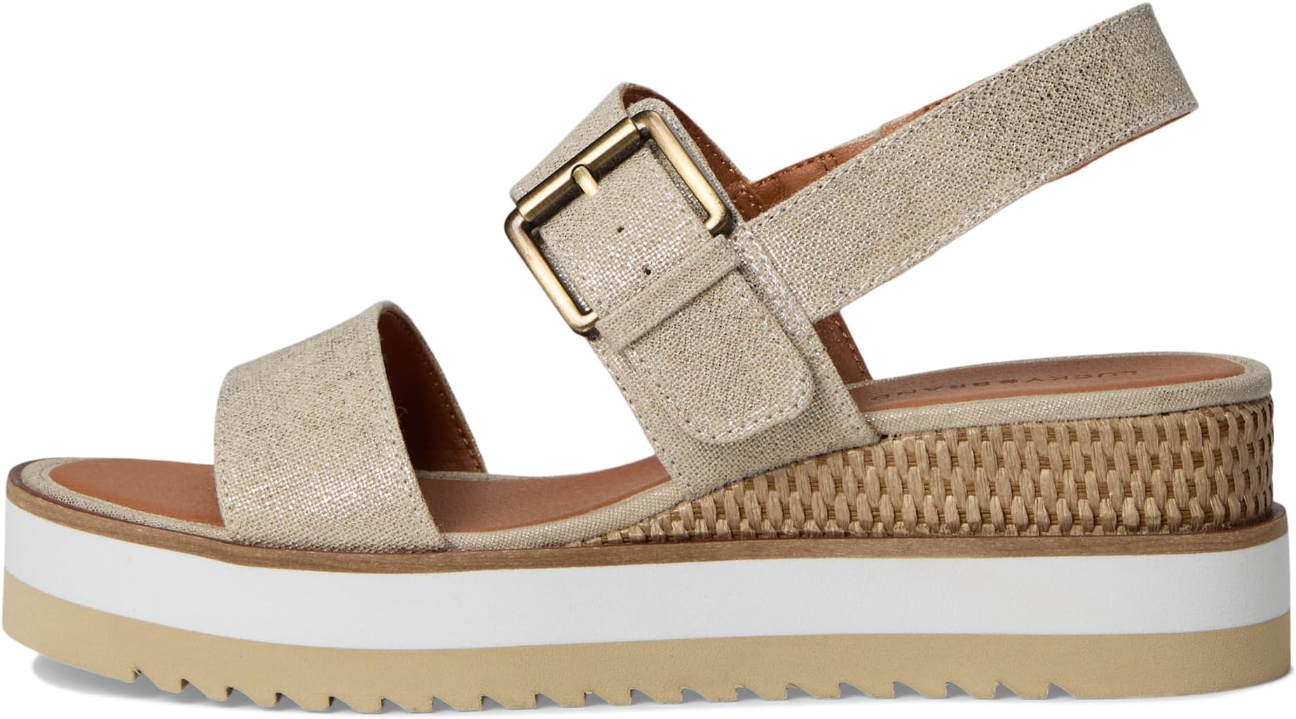 Сандалии Lucky Brand Turoma Platform Wedge Sandals, цвет Natural/Platinum — фото 4