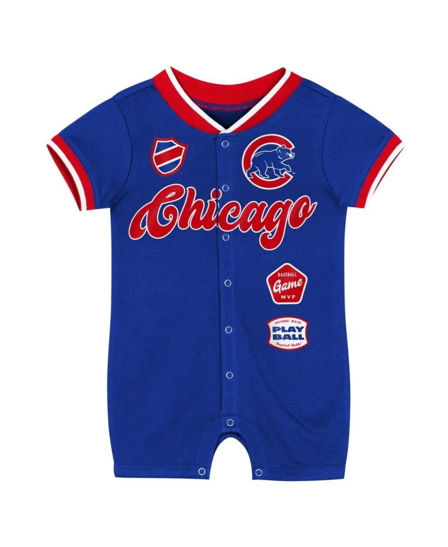 Детский комбинезон для мальчиков и девочек Royal Chicago Cubs Pinch Coverall Outerstuff, цвет Royal — фото 2