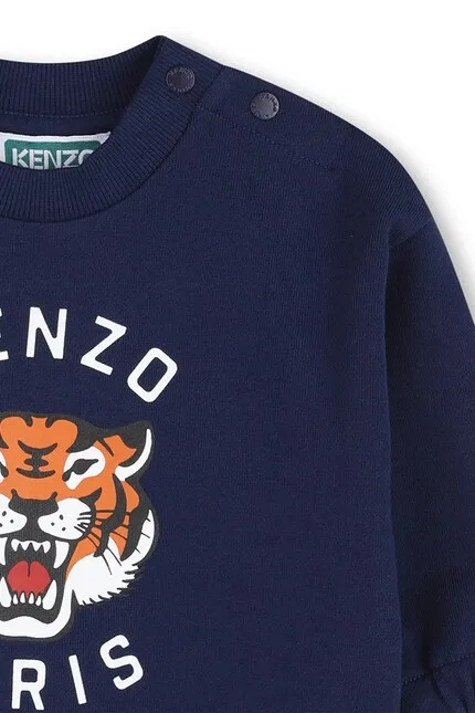 Детский спортивный костюм хлопковый Kenzo Kids, синий — фото 4