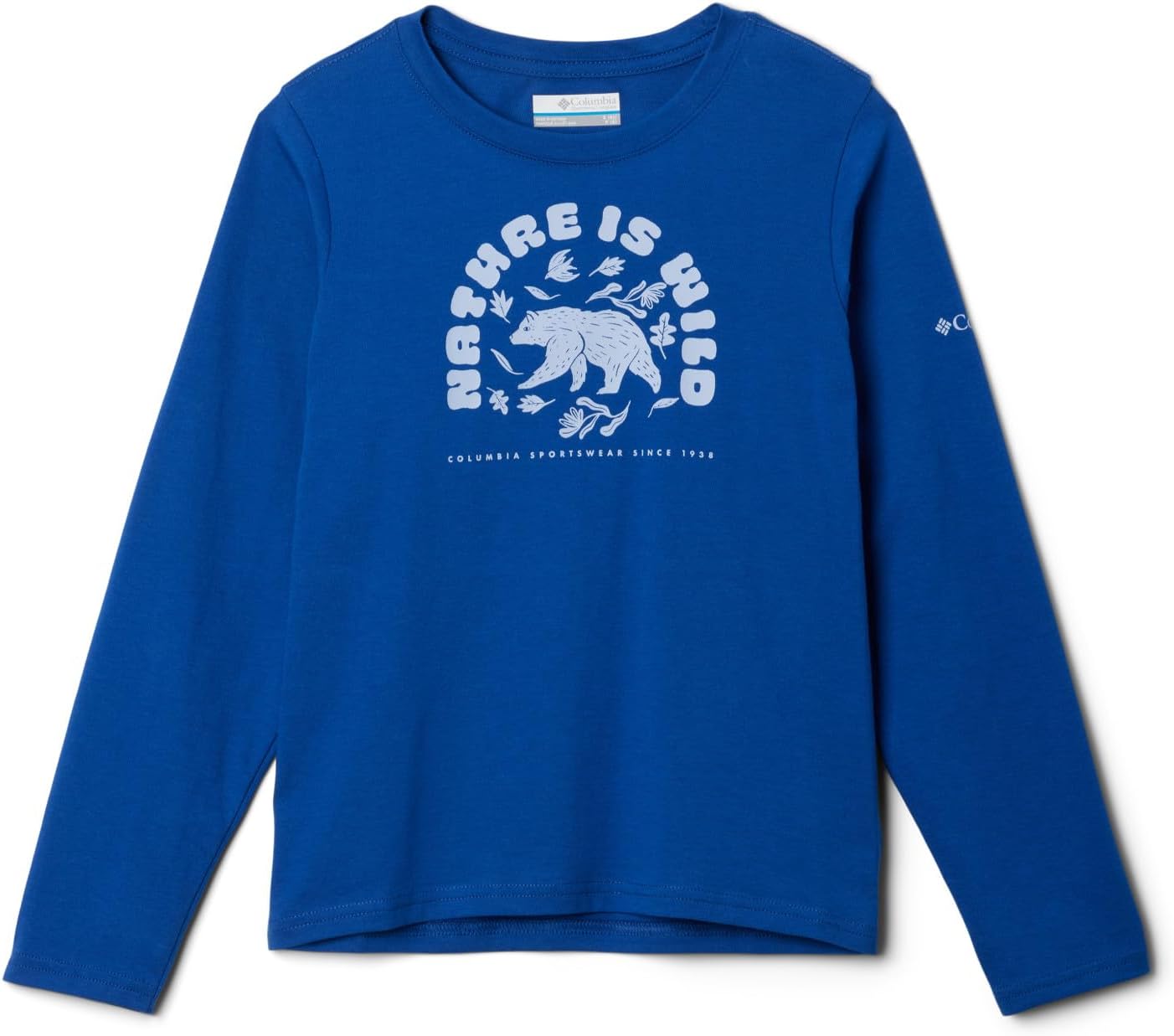 

Футболка Columbia Boys Dobson Pass с длинным рукавом и принтом, Mountain Blue/Fun Forager