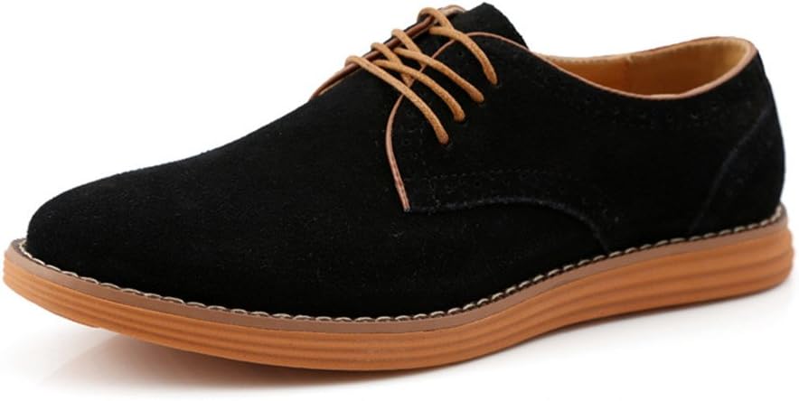 

Мужские классические современные оксфорды ChicWind с шнуровкой из кожи, черный