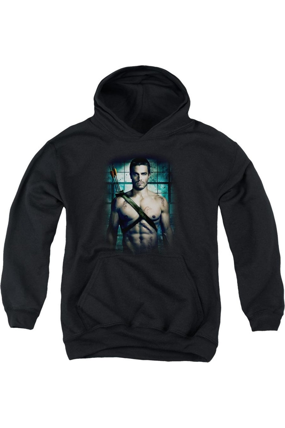 

Толстовка с капюшоном Arrow Shirtless Youth Gildan, черный