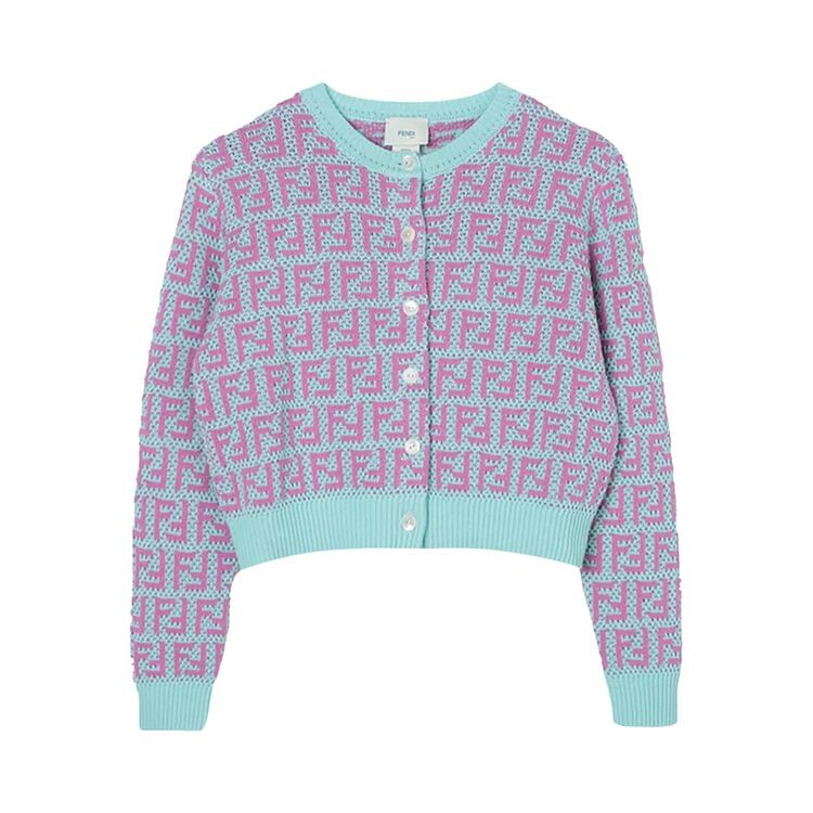 

Кардиган Fendi Kids All Over Logo Cardigan Multicolor, разноцветный