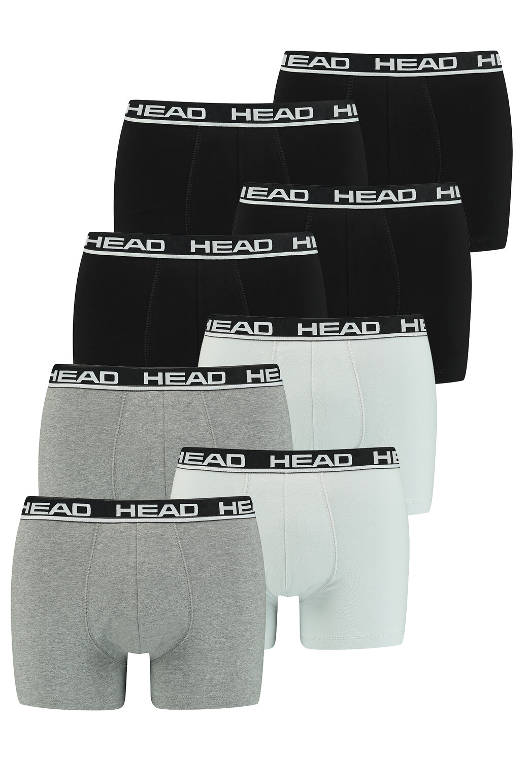 

Боксеры HEAD Boxershorts Head Basic Boxer 8P, цвет Black/Grey Combo
