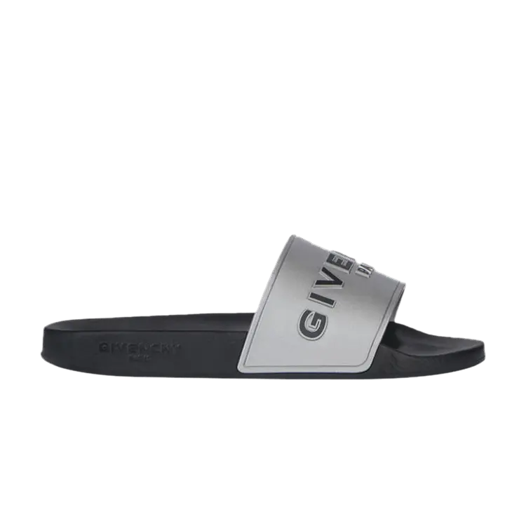 

Кроссовки Givenchy Wmns Logo Slide Metallic Silver, серебряный