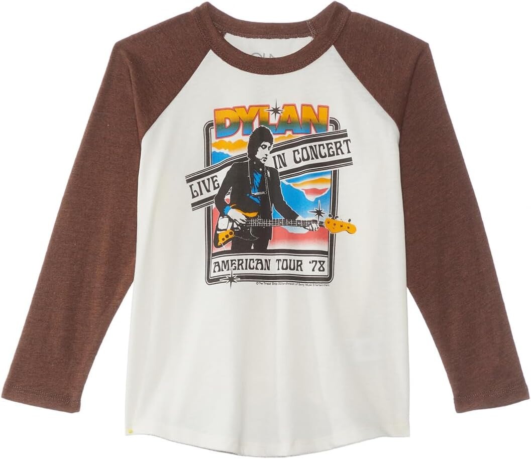 

Футболка Chaser Kids Bob Dylan - Live in Concert Raglan Tee, цвет White Cloud