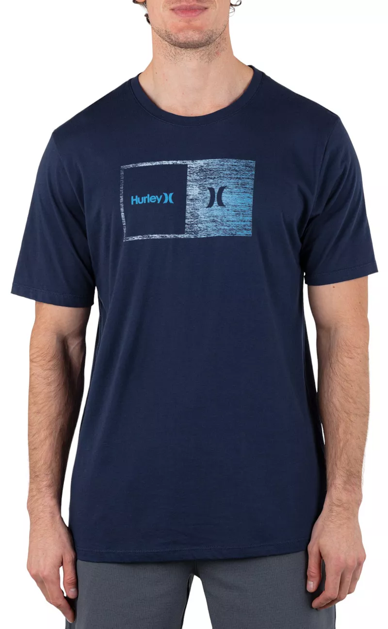 

Мужская повседневная футболка Hurley с градиентом и короткими рукавами, цвет Midnight Aqua