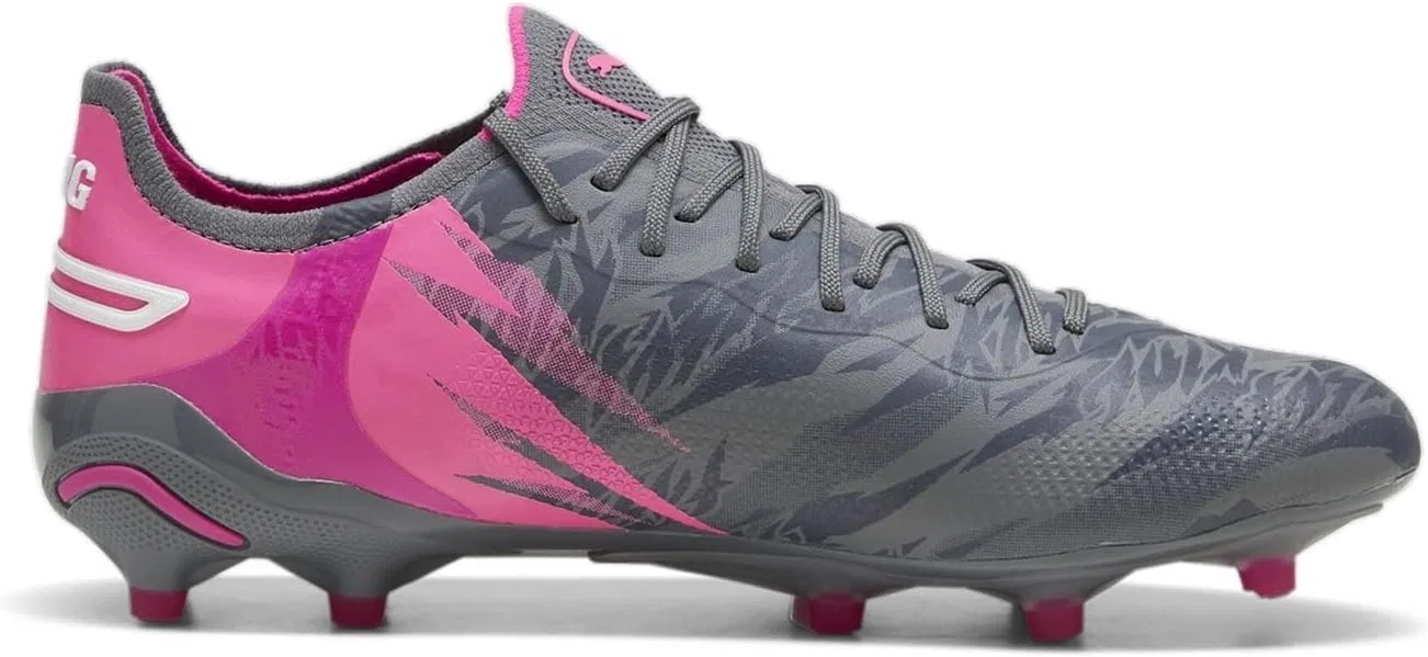 Женские спортивные кроссовки PUMA King Ultimate Fg/Ag WN, Grey-Grey-Pink — фото 4
