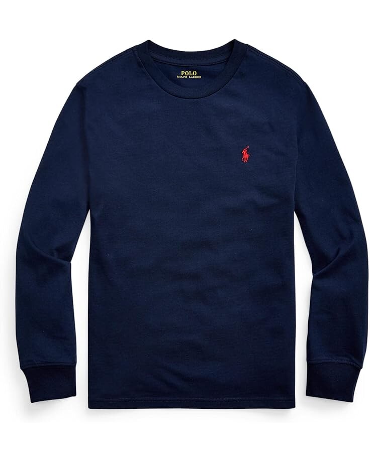 

Лонгслив Polo Ralph Lauren Kids Cotton Jersey Long Sleeve Tee, цвет Cruise Navy