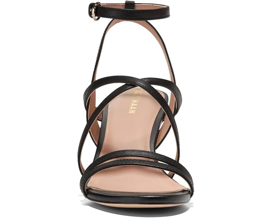 Cole Haan Addie Сандалии Женские US 9 Черная Кожа Круглый Носок Щиколотка Ремешок KHD1466 — фото 3