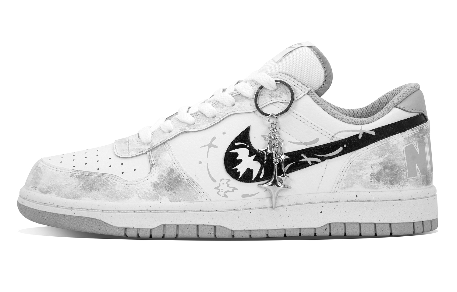 

Кроссовки для скейтбординга Big DEER Xingji Track устойчивые к истиранию низкие мужские черный белый серый Nike, черный белый серый