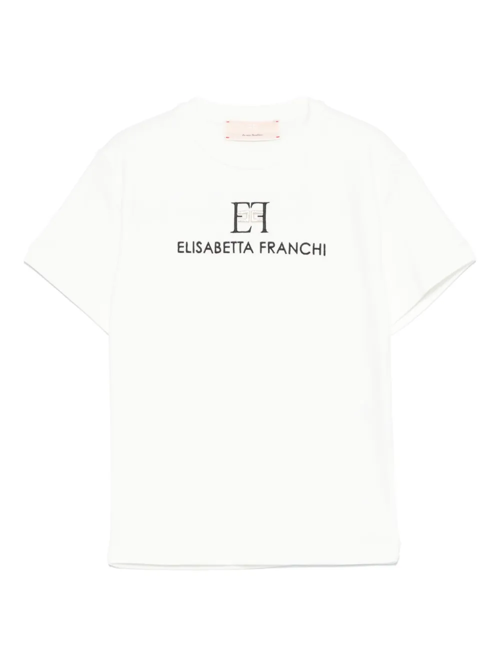 

Футболка с вышитым логотипом Elisabetta Franchi La Mia Bambina, нейтральный