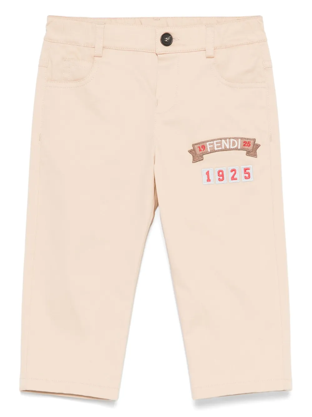 

Брюки с нашивкой-логотипом FENDI KIDS, нейтральный