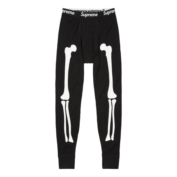 

Брюки x hanes fw23 week9 bones thermal crew pants 'black' Supreme, черный