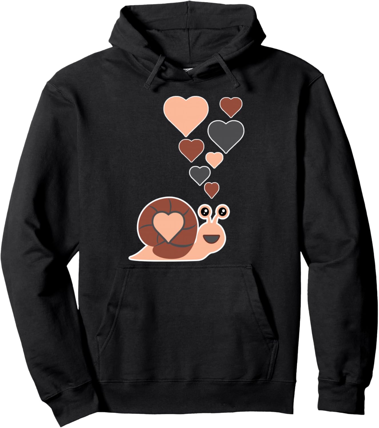 

Милая толстовка с изображением улитки и сердечек Love Snails Apparel, черный