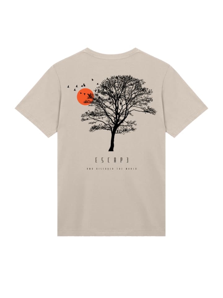 

Футболка Побег Откройте для себя мир Дерево Птицы в песке F4NT4STIC