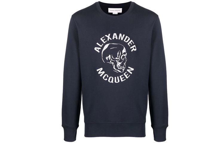 Футболка мужская синяя Alexander McQueen — фото 2