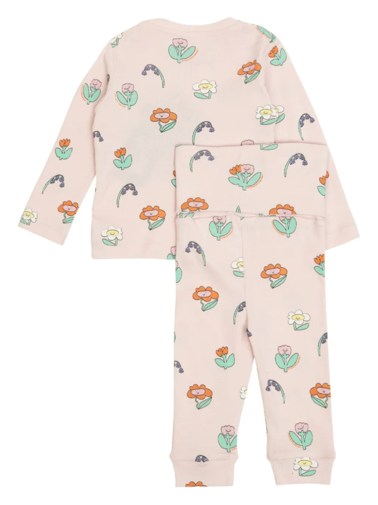 Комплект брюк с цветочным принтом Stella McCartney Kids, розовый — фото 2